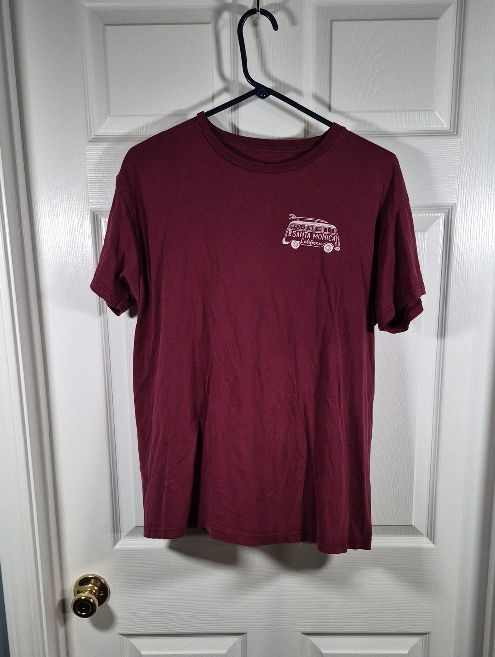 Source Unknown Maroon Short-Sleeve Tee with Surf Van Graphic